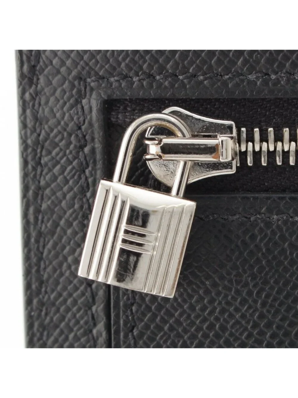 Hermes Kelly Pocket Compact Veau Madame Coin Purse Black